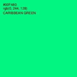 #00F480 - Caribbean Green Color Image